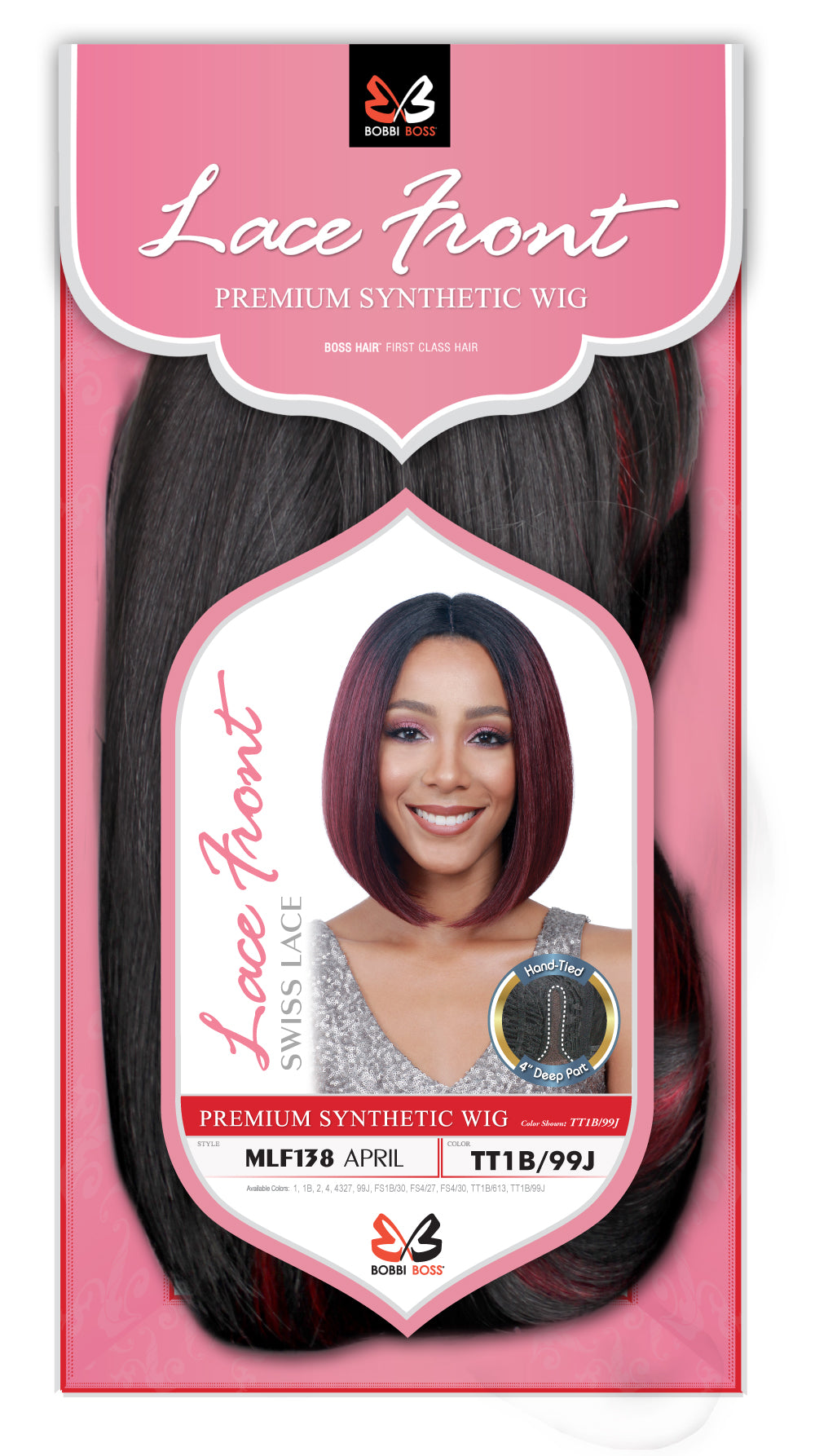 Bobbi Boss Swiss Lace 4" Deep Part Front Wig - MLF138 APRIL