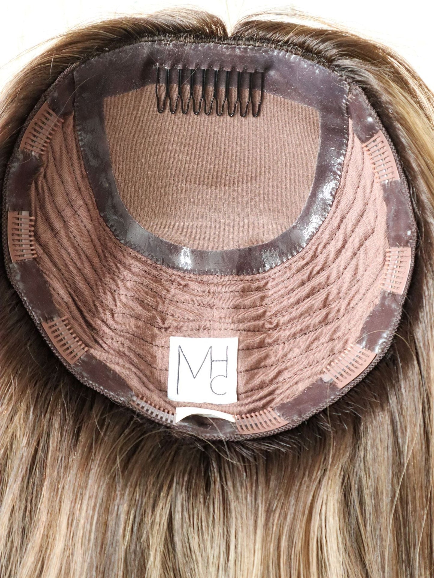 18" 9x9 Dark Brown Silk Top Topper (FINAL SALE)