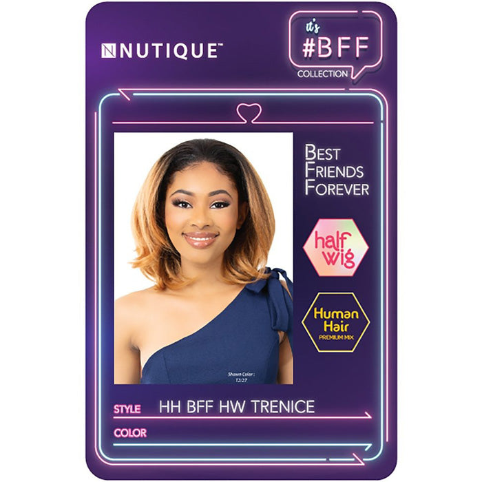 Nutique BFF Human Hair Blend Half Wig - TRENICE