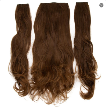 JBEXTENSION 3 PCS Hair Extension Clip Hair Extensions for Women Long Soft curly Clip Extensions Synthetic Double Weft Hair Full Head 24 Inch