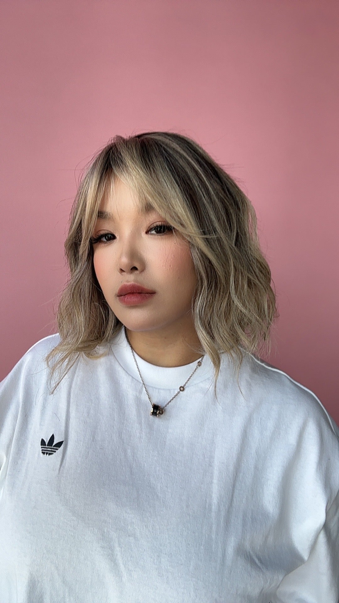 JBEXTENSION 12 Inches Scalpiana Wave Dark Blonde 3.5X4 Hard Silky Top Natural Scalp Effect Wig with Bang BRADY DARK BLONDE