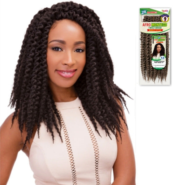 Janet Collection Pre-Looped Crochet Braid - 2x MAMBO AFRO MONTEGO TWIST 12"
