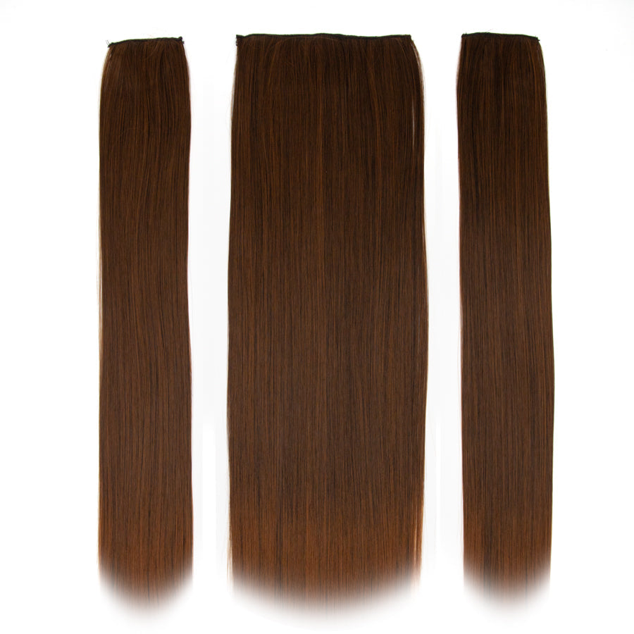 JBEXTENSION 3 PCS Hair Extension Clip Hair Extensions for Women Long Soft straight Clip Extensions Synthetic Double Weft Hair Full Head 24 Inch