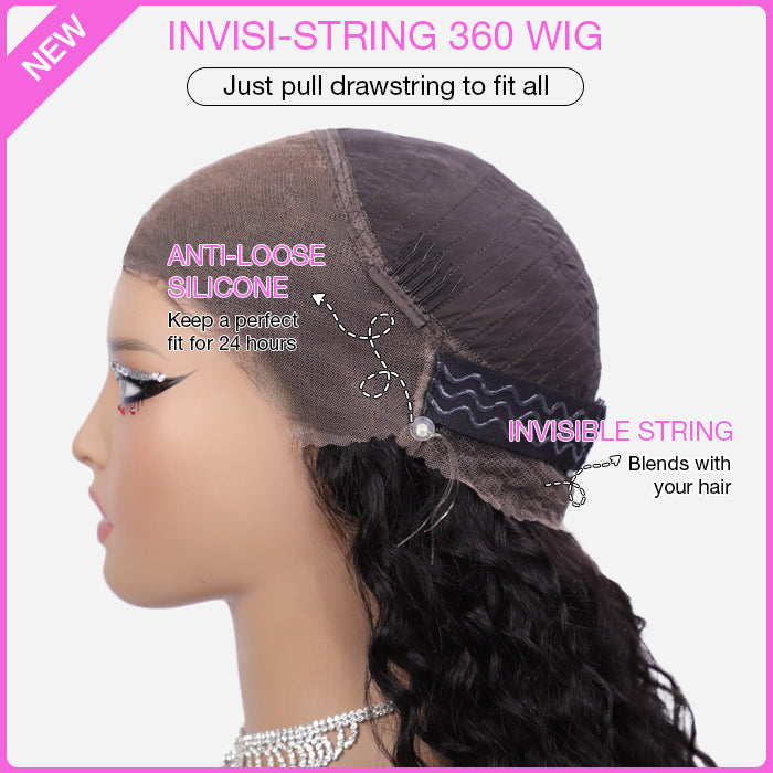 #33 Reddish Brown Color Invisible-Pull String 360 Lace Frontal Wigs Glueless HD Lace Human Hair Wigs