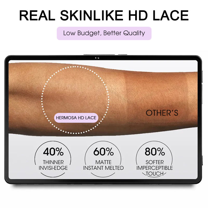 Ombre Brown Water Wave Invisi String Snug Fit 360 Melting Lace Frontal Bleached Knots Glueless Wig Human Hair