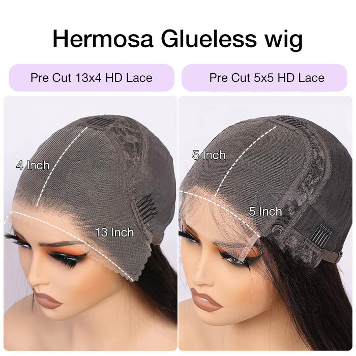 4C Edges Hairline Wig Transparent 13x4 HD Lace Pre-Plucked Curly Human Hair Wig with Curly Baby Hair