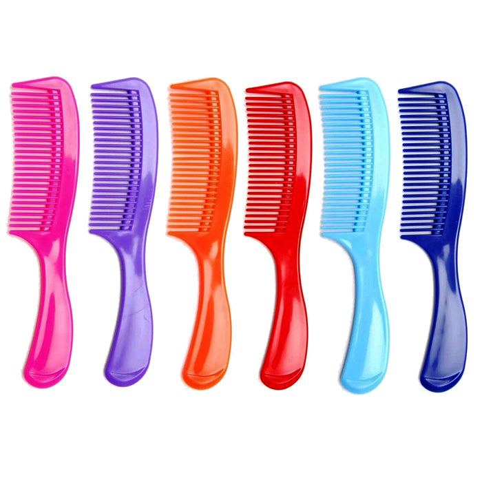 Colorfull Handle Comb - 12 Pcs 8 1/2"