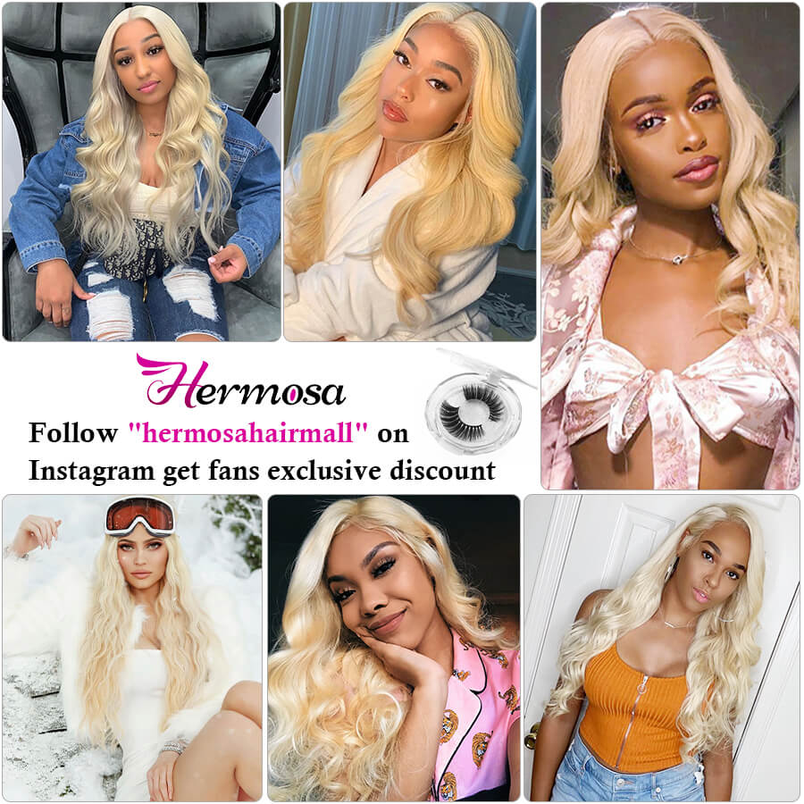 613 Blonde Virgin Hair Body Wave 3 Bundles 100% Unprocessed Human Hair Weave