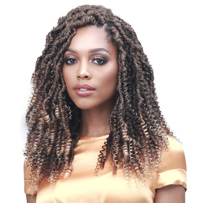 Bobbi Boss Pre-Looped Crochet Braid - 2X NU LOCS WATER BOHO CURL 14"