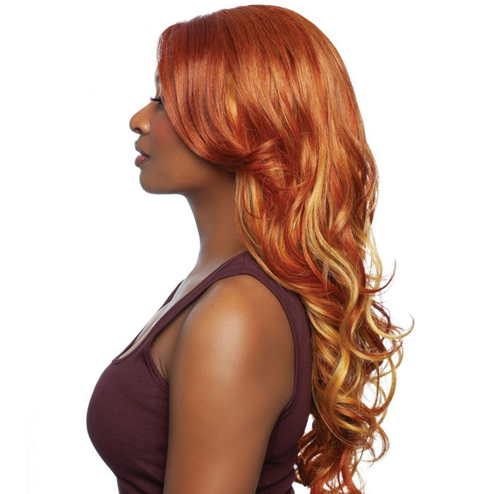 Mane Concept Brown Sugar Caramel Fiesta Glueless Human Hair Blend HD Lace Front Wig - CARAMEL 04