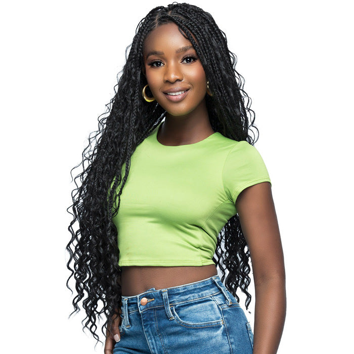 Bobbi Boss Glueless Hand-Tied HD Full Lace Wig - FLS001 - Boho Box Braid 32