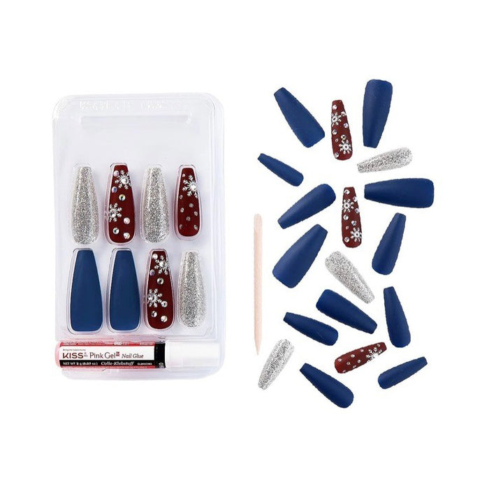 Kiss GoldFinger Snow Queen Limited Edition 24 Nails - LET IT SNOW