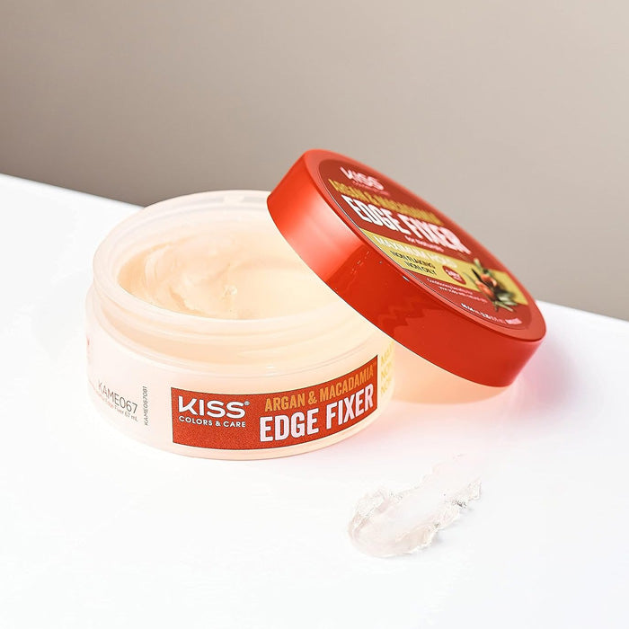 Kiss Argan & Macadamia Edge Fixer 24 Hour Maximum Hold 2.25 oz (67 ml)