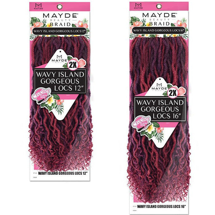 Mayde Beauty Pre-Looped Crochet Braid - 2X WAVY ISLAND GORGEOUS LOC (12"/16")