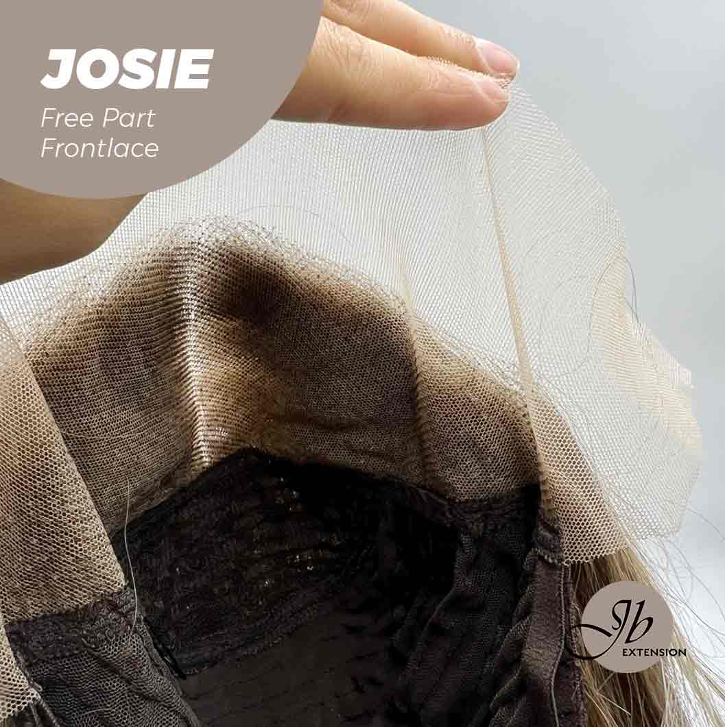 JBEXTENSION 26 Inches Blonde With Dark Root Wave Lace Front Wig.Pre Plucked 6*14 HD Transparent Lace Frontal Glueless Wig JOSIE