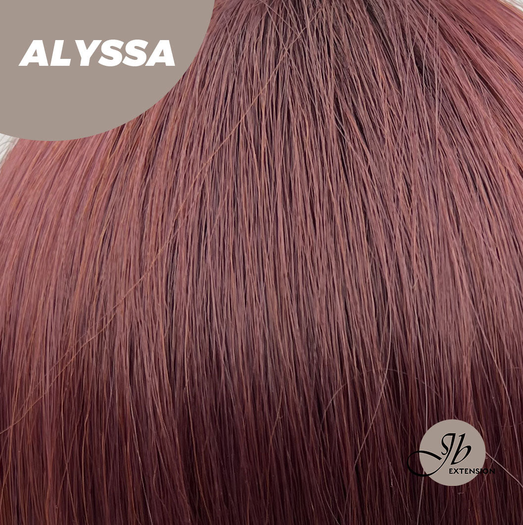 JBEXTENSION 25 Inches Red Curly Fashion Wig With Full Bangs ALYSSA