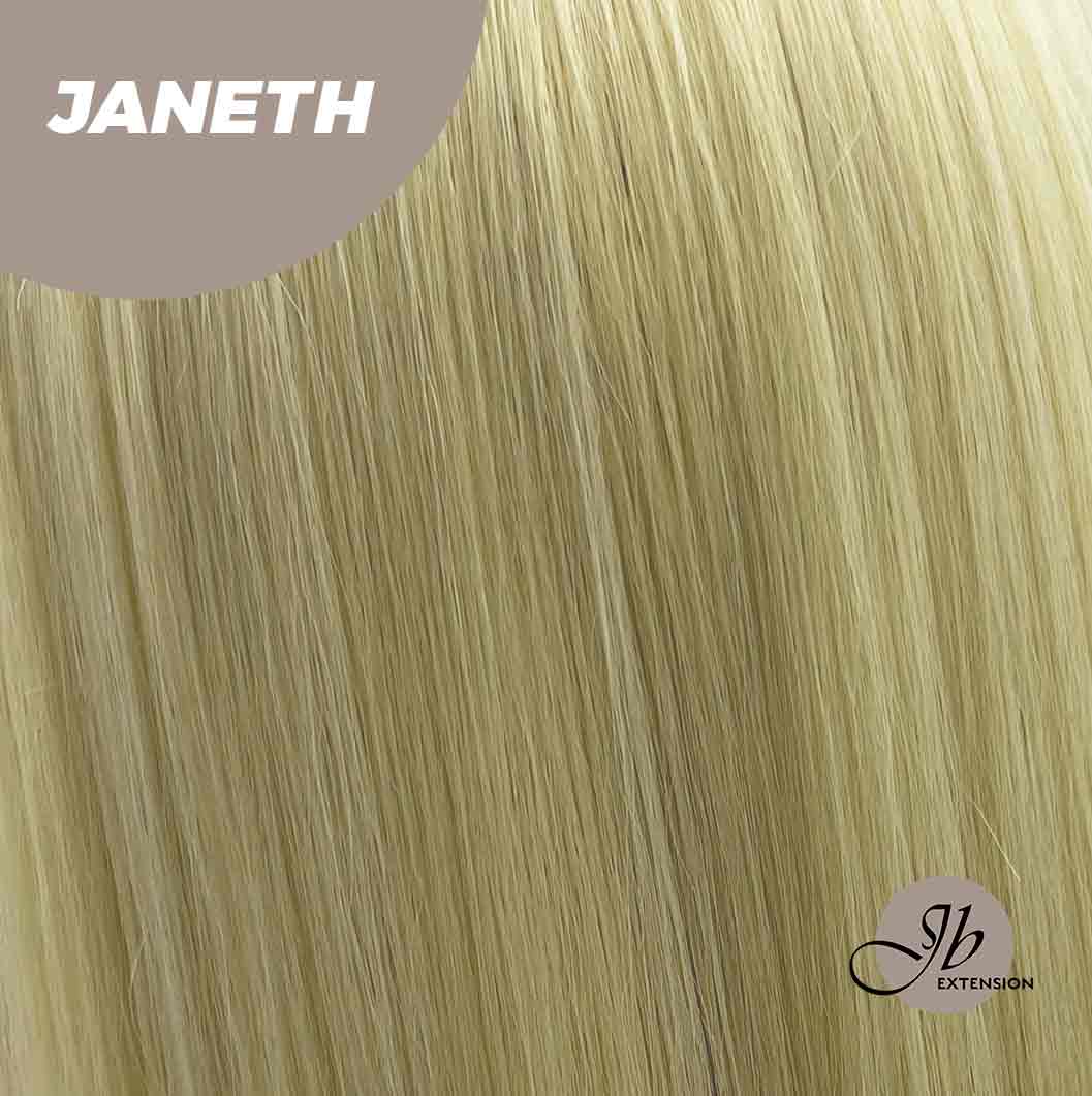 JBEXTENSION 22 Inches Light Blonde Straight Wig With Full Bangs JANETH