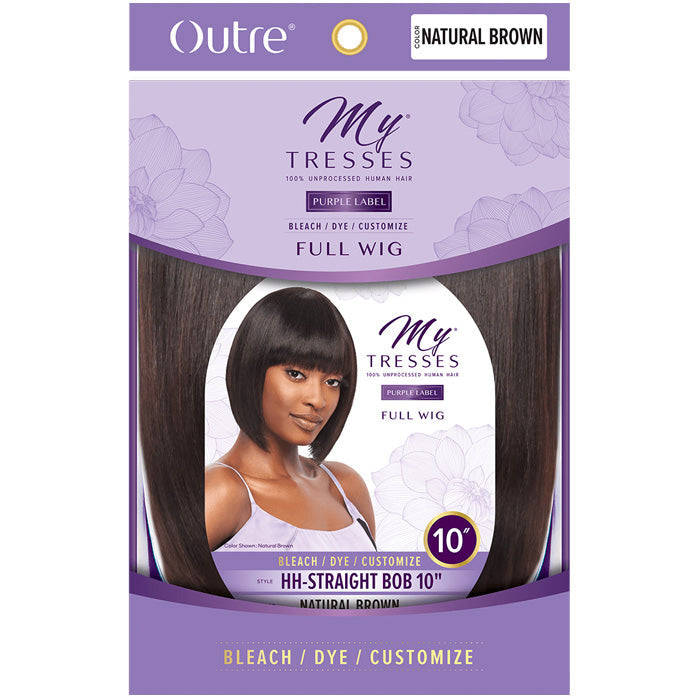 Outre MyTresses Purple Label Unprocessed Human Hair Full Wig HH-STRAIGHT BOB 10"