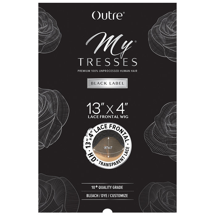 Outre My Tresses Black Label Glueless 100% Unprocessed Human Hair 13x4 HD Lace Front Wig - HH-VIRGIN DEEP BOB 8"