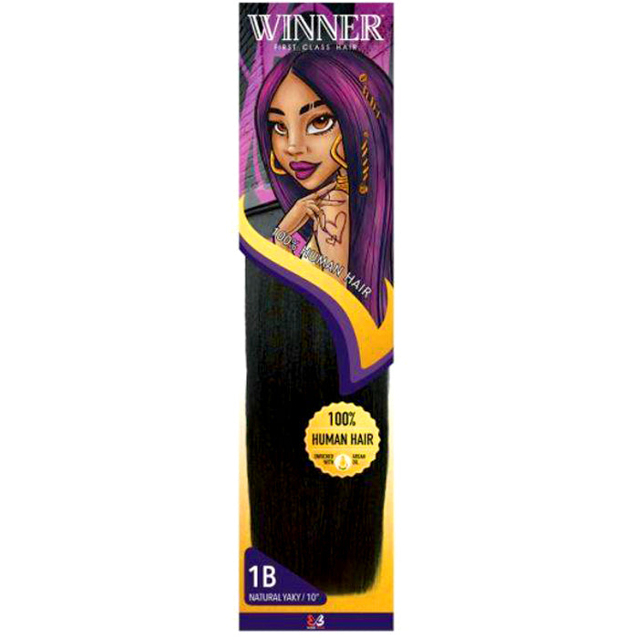 Bobbi Boss Winner 100% Human Hair Weave - NATURAL YAKY 8-18"