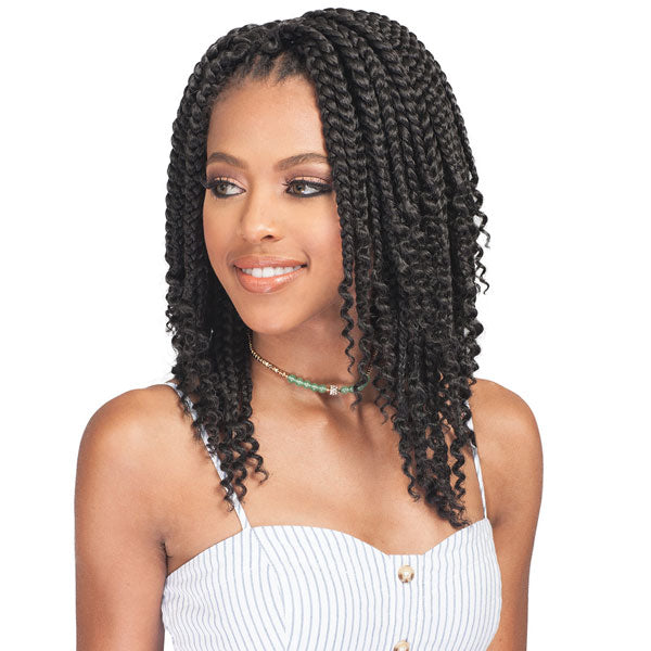 Bobbi Boss African Roots Bomba Pre-Looped Crochet Braids - BOX BRAID CURLY TIPS 10"