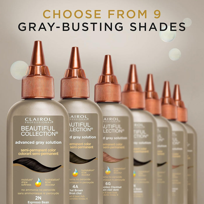 Clairol Beautiful Collection Advanced Gray Solution Semi- Permanent Color 3 oz