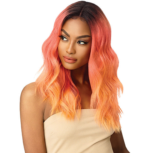 Outre Synthetic Color Bomb I Part Swiss Lace Front Wig - CELESTE