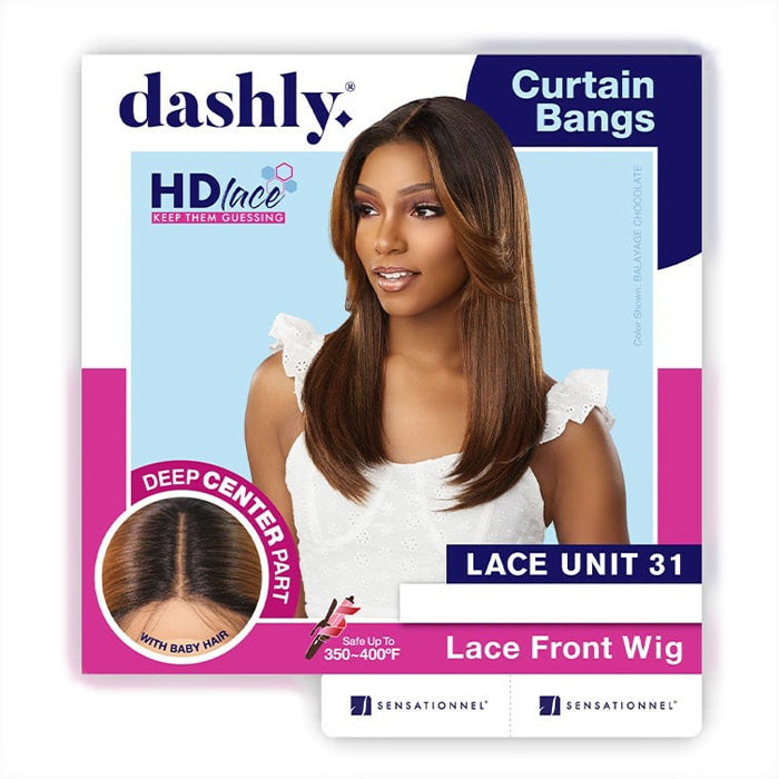 Sensationnel Dashly HD Lace Front Wig - LACE UNIT 31 - Curtain Bangs