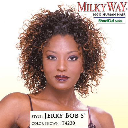 Milky Way Short Cut Series 100% Human Hair Weave - JERRY BOB 6"