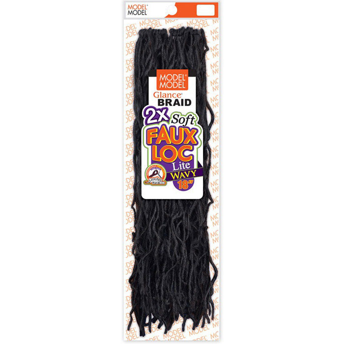 Model Model Glance Braid 2X Lite SOFT CURLY FAUX LOC 16 Inch