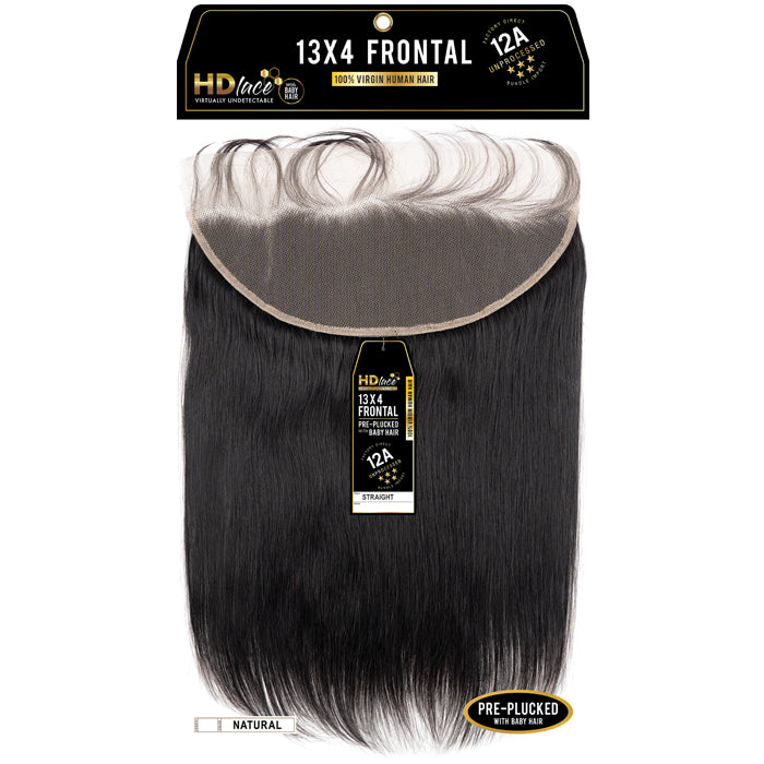 Sensationnel 12A Virgin Human Hair 13X4 Frontal Straight Closure 10