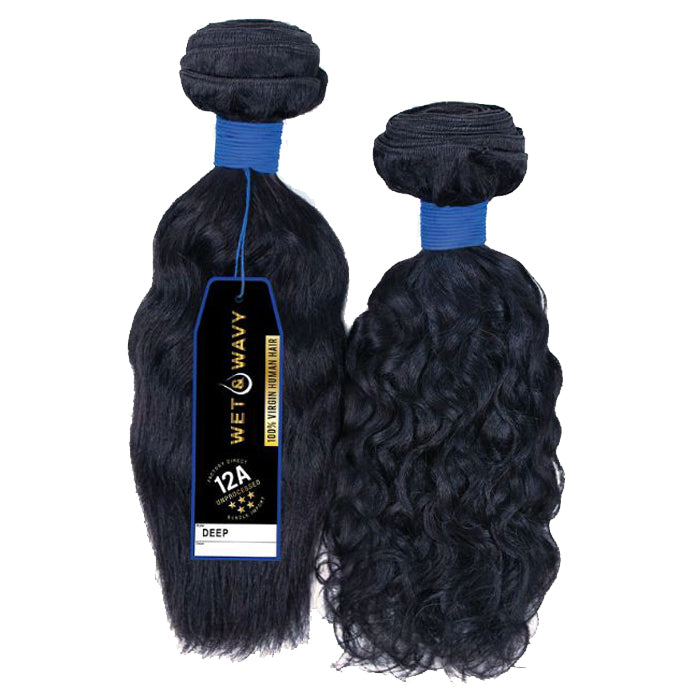 Sensationnel 12A Unprocessed 100% Virgin Human Hair Wet & Wavy Weave - DEEP 10"- 18"