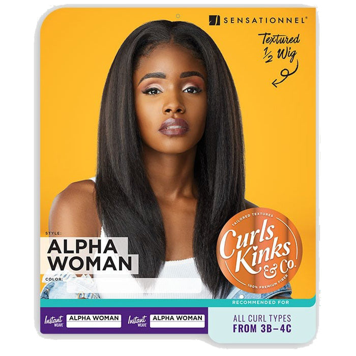 Sensationnel Synthetic Curls Kinks & CO Instant Weave Half Wig - ALPHA WOMAN