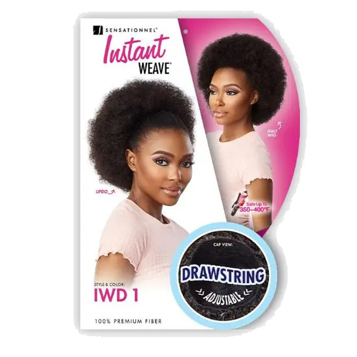 Sensationnel Instant Weave Drawstring Cap Half Wig Updo - IWD 1