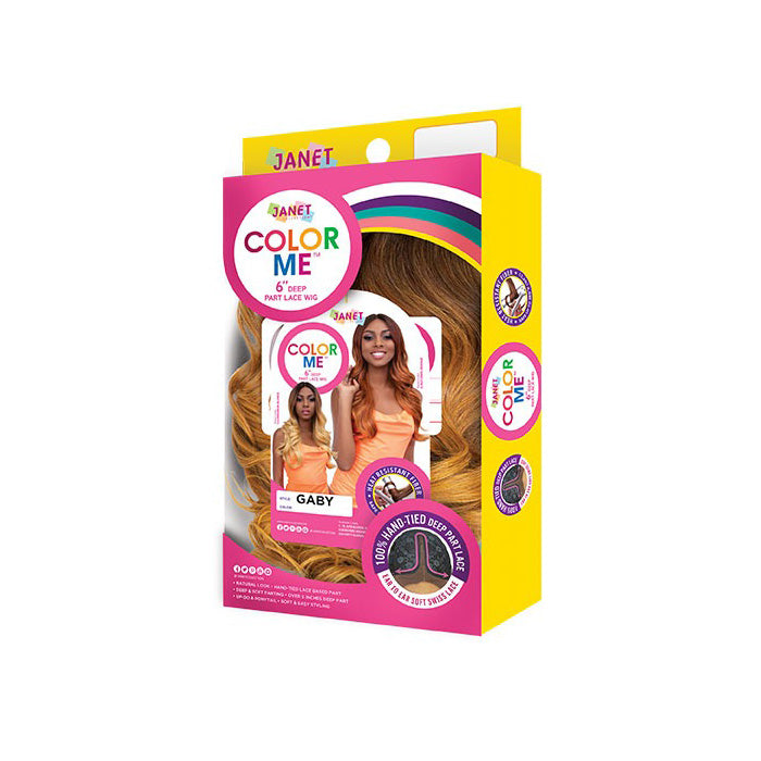 Janet Collection Color Me Swiss 6" Deep Lace Part Wig - GABY