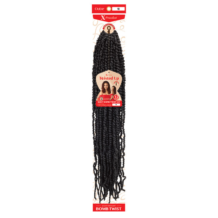 Outre X-Pression Twisted Up Crochet Loop Braid - WAVY BOMB TWIST 12"/18"/24"