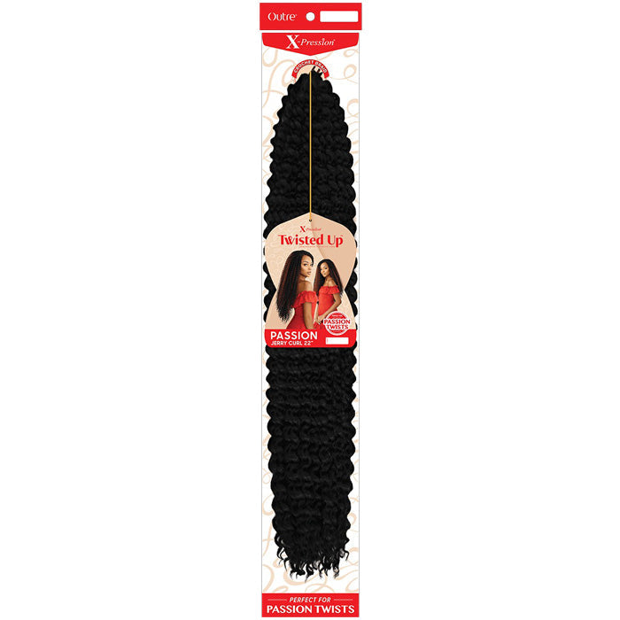 Outre X-Pression Twisted Up Crochet Braids - PASSION JERRY CURL 22"