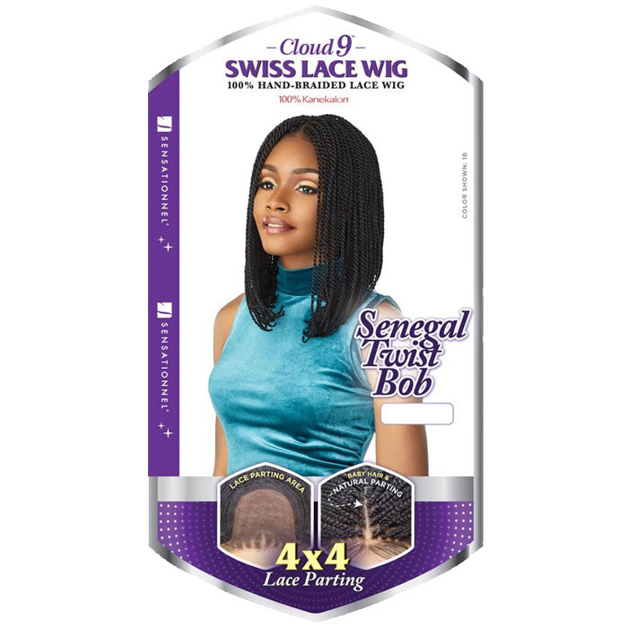 Sensationnel Cloud 9 Swiss Lace Hand-Braided 4x4 Lace Part Wig - SENEGAL TWIST BOB