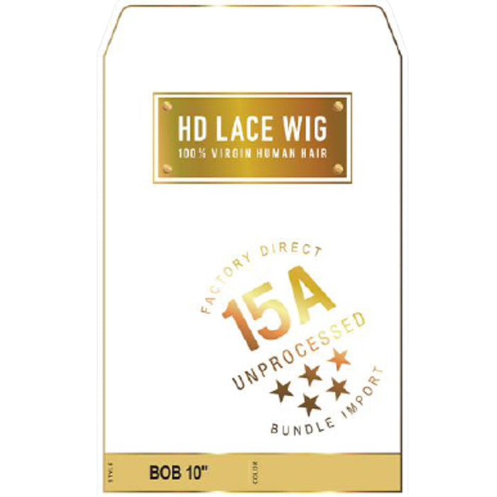 Sensationnel Unprocessed 100% Virgin Human Hair 13X4 HD Lace Part Wig - 15A BOB 10