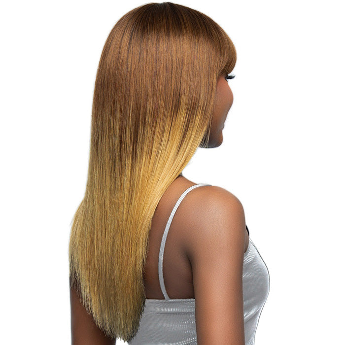 Bobbi Boss 100% Human Hair Full Wig - MH103 STRAIGHT 22 - Natural Bang