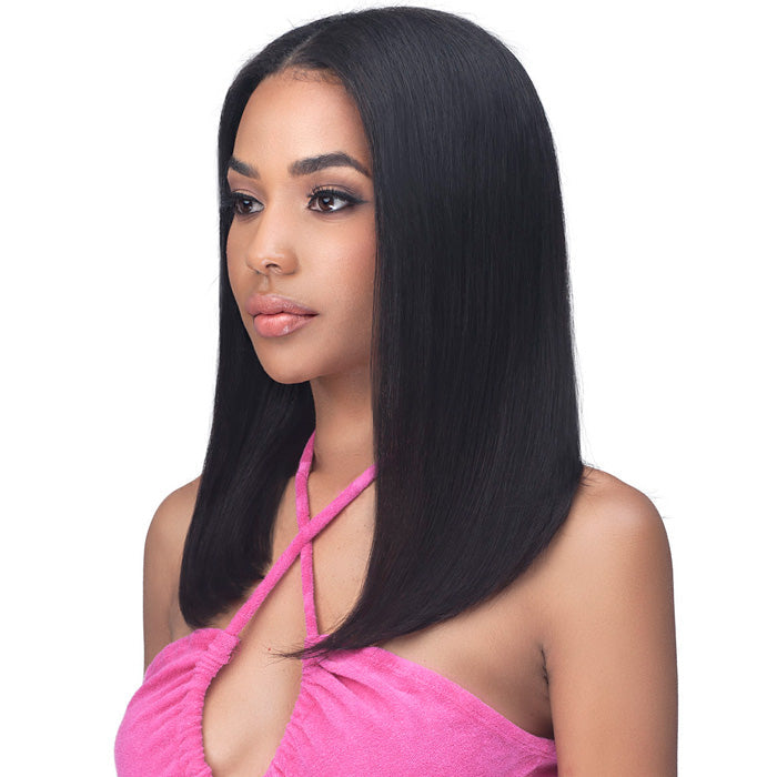 Bobbi Boss V-Shape Open Part with HD Lace Wig MHV001-16 STRAIGHT 16 - 100% UNPROCESSED HUMAN HAIR