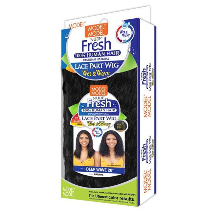 ModelModel 100% Human Hair Wet&Wavy Lace Part Wig - Deep Wave 20