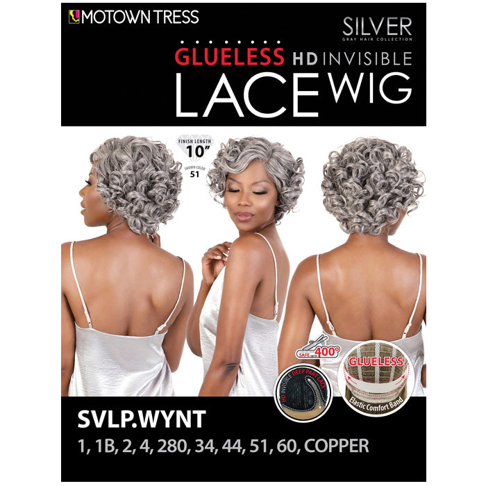 Motown Tress Silver Gray Hair Collection Glueless HD Lace Part Wig - SVLP.WYNT