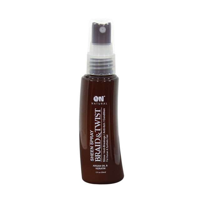 On Natural Argan Oil & Keratin Sheen Spray Braid & Twist 2 oz