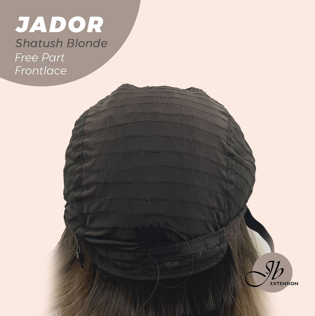 JBEXTENSION 10 Inches Shatush Dark Blonde Curly Lace Front Wig.Pre Plucked 13*4 HD Transparent Lace Frontal Handmade Futura Fiber Swiss Lace Synthetic Fiber Glueless Wig JADOR SHATUSH BLONDE