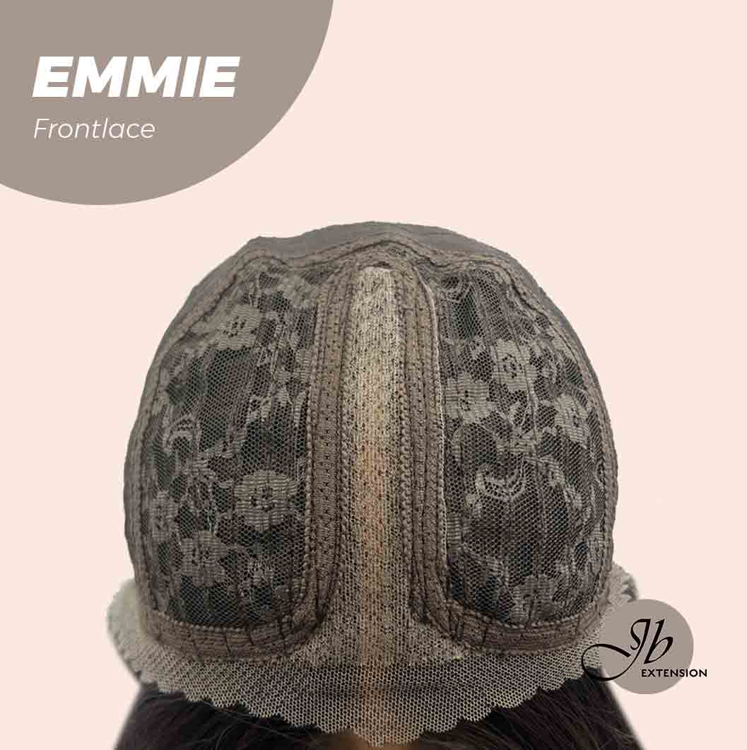 Get the Influencer Look with 26 Inches Curly Women Tea Black Darkest Brown Wig Pre-Cut Frontlace Glueless Wig EMMIE