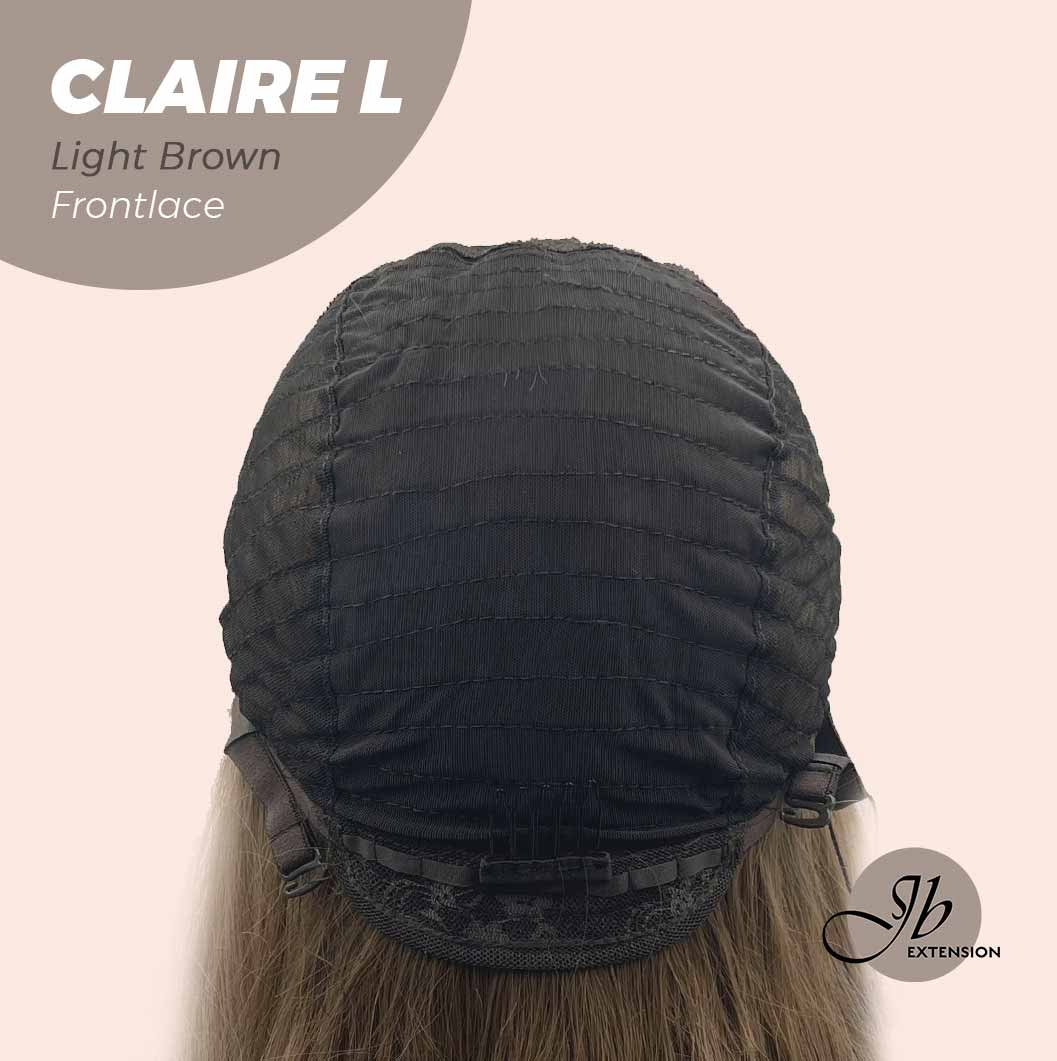 JBEXTENSION 26 Inches Light Brown Body Wave Pre-Cut Frontlace Glueless Wig CLAIRE L LIGHT BROWN