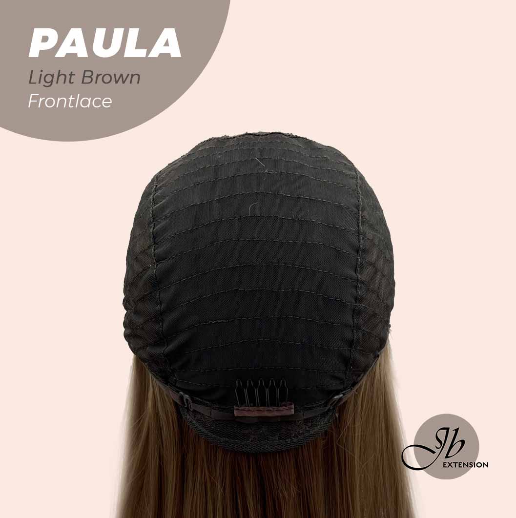 JBEXTENSION 12 Inches Bob Cut Light Brown Straight Pre-Cut Frontlace Glueless Wig PAULA LIGHT BROWN