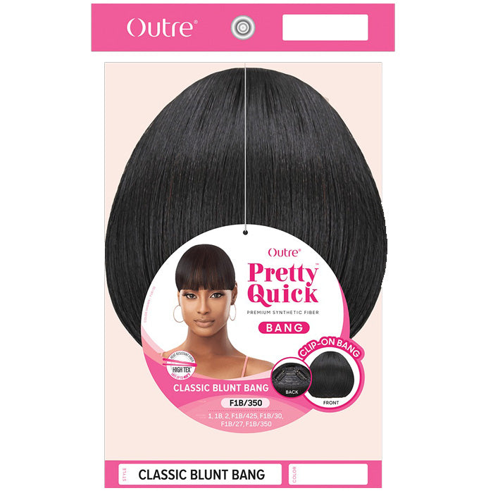 Outre Pretty Quick Clip-on Bang - CLASSIC BLUNT BANG