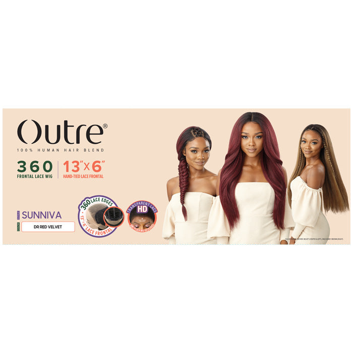 Outre 360 Frontal Lace 100% Human Hair Blend 13X6 HD Lace Front Wig - SUNNIVA